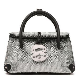 ZANELLATO Postina Baby Bag with Sequins Women SILVER ANNIVERSARIO Handbags